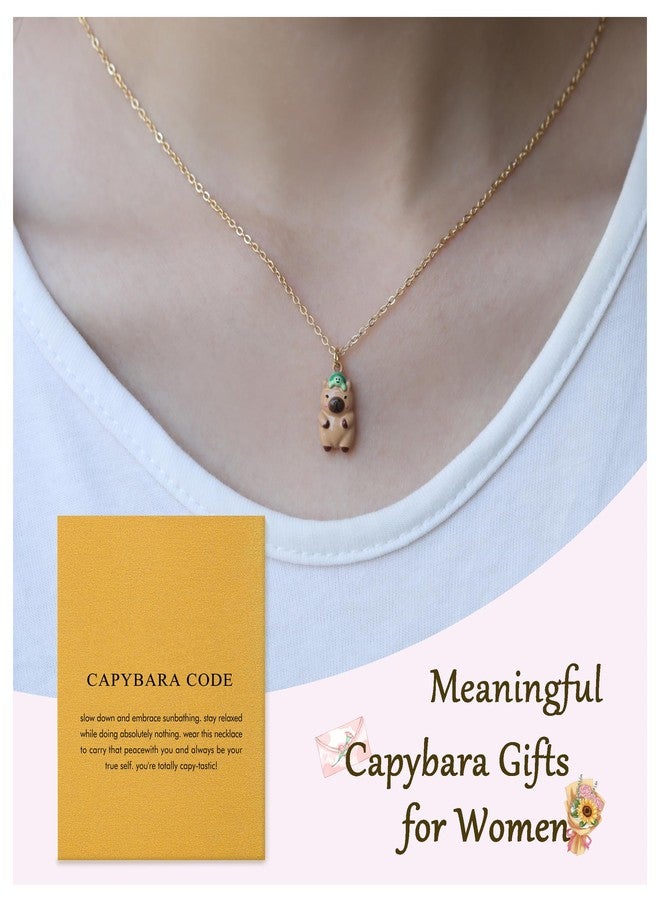 Baydurcan Capybara Necklace Gifts for Women Cute Capybara Stuff Cute Necklace Women - Image 5
